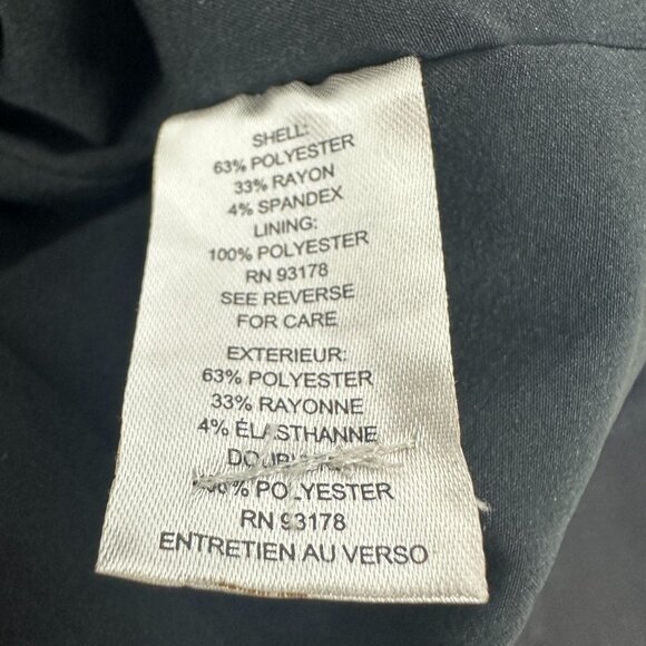 T Tahari Womens Black Blazer Jacket Size L Polyester & Rayon Blend - Picture 4 of 5